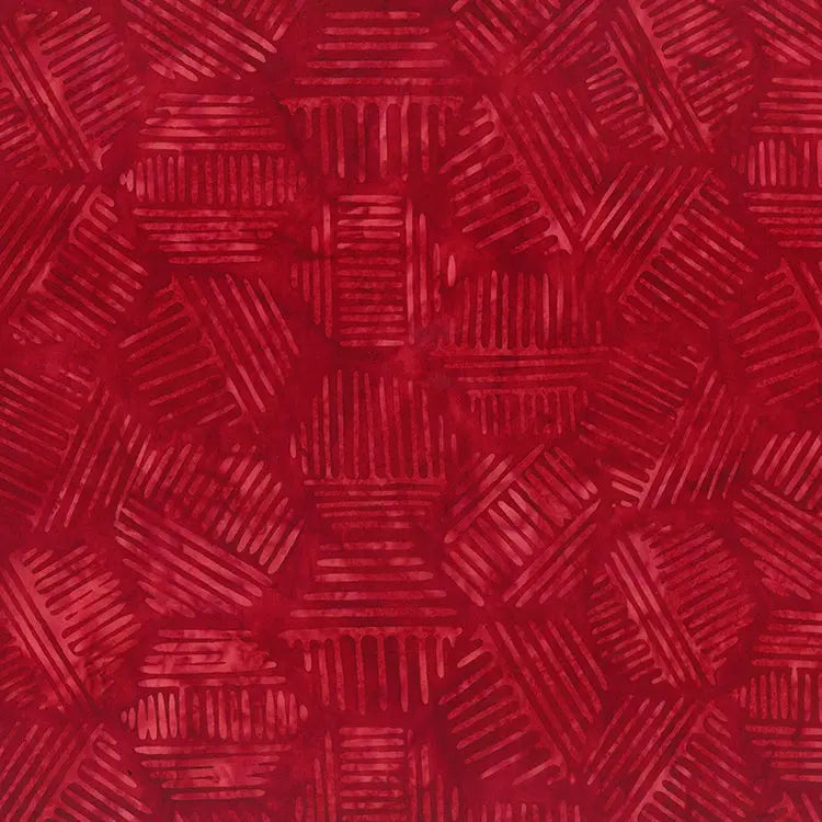 Hexies Dark Red 81700-25 Cotton 44"/45" Fabric Per Yard Northcott