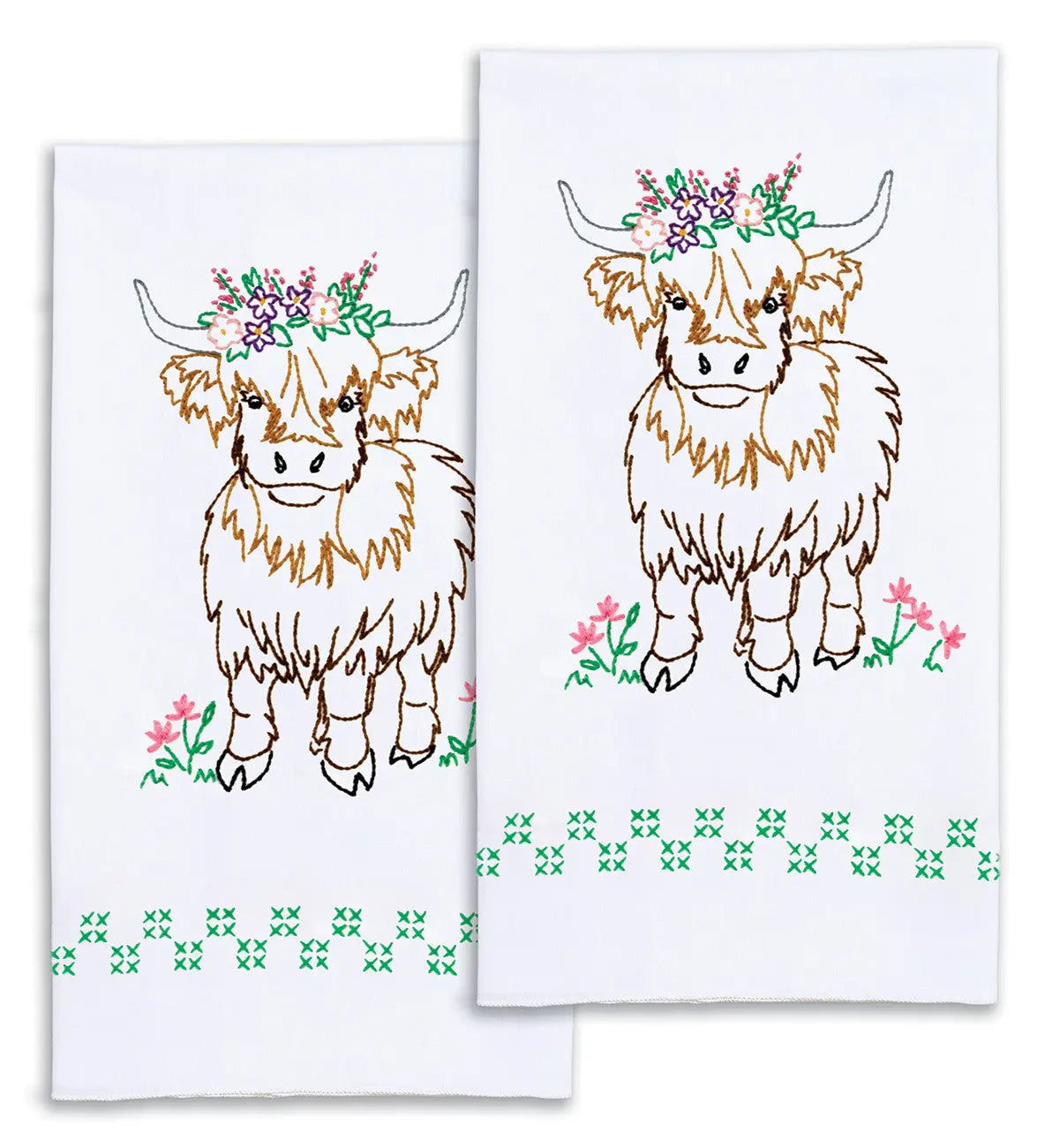 Highland Cow Decorative Hand Towels - Linda's Electric Quilters