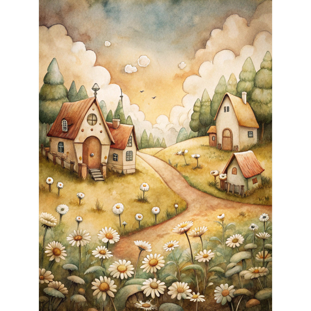 Highland Cow Scenes Fabric Panel 1
