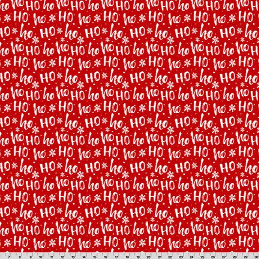 Ho Ho Ho Cloud Cuddle Scarlet Fabric per yard Shannon Fabrics