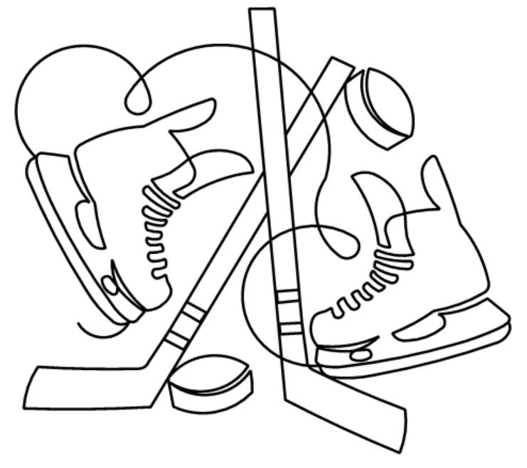 Hockey Digital E2E Wildflower Quilting Pantograph Close Up