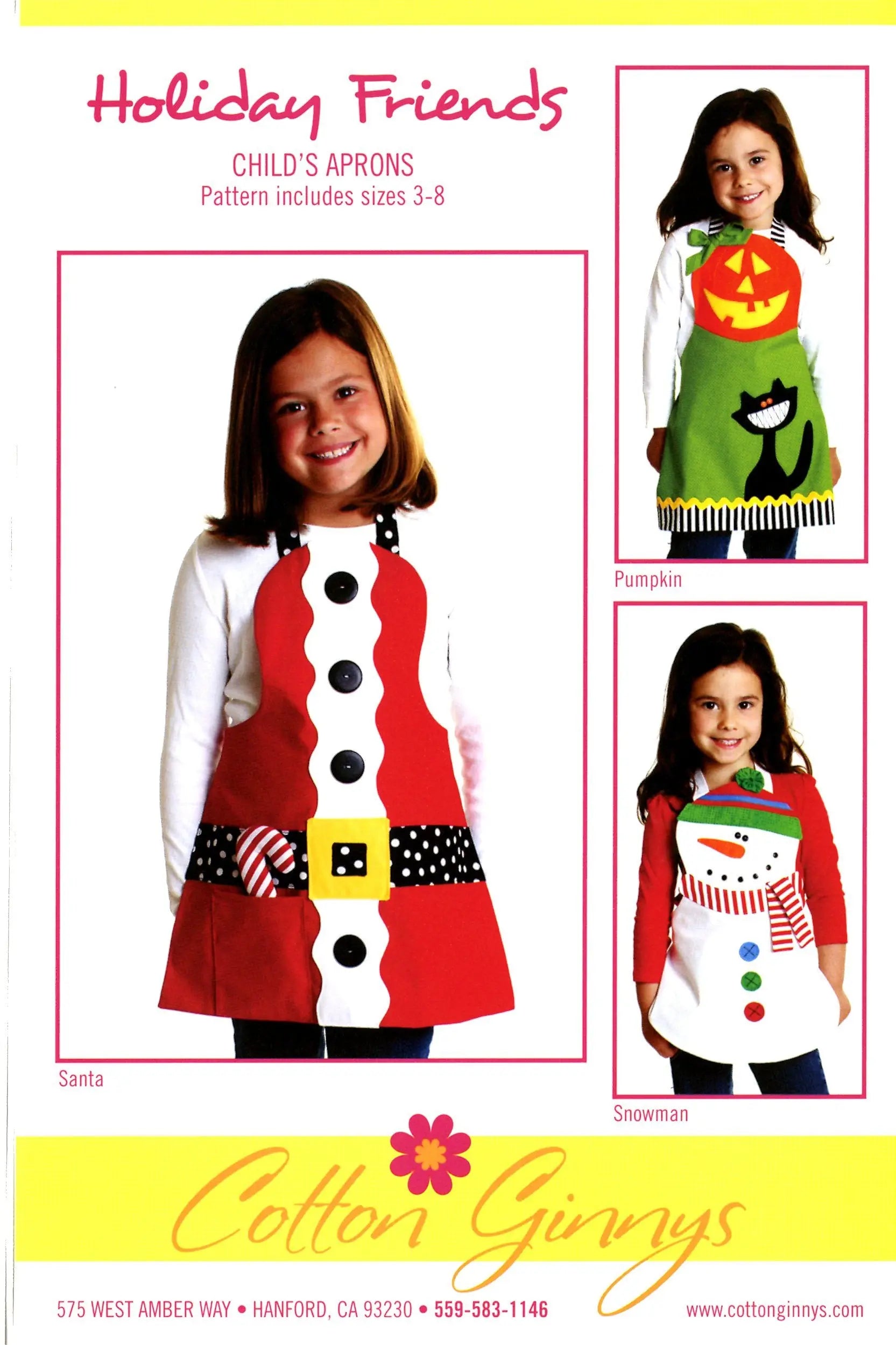 Holiday Friends Childs Aprons - Linda's Electric Quilters
