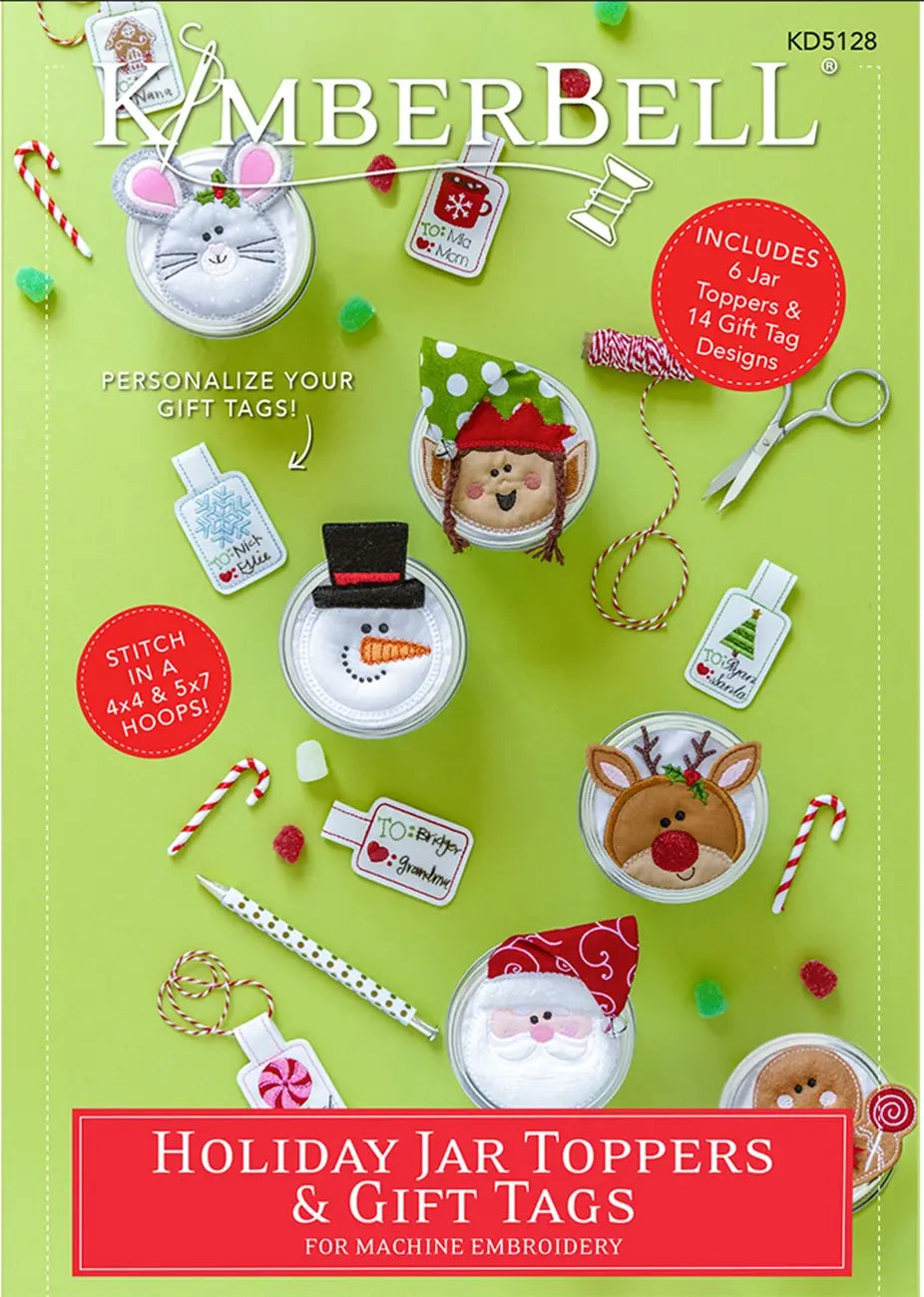 Holiday Jar Toppers & Gift Tags - Linda's Electric Quilters