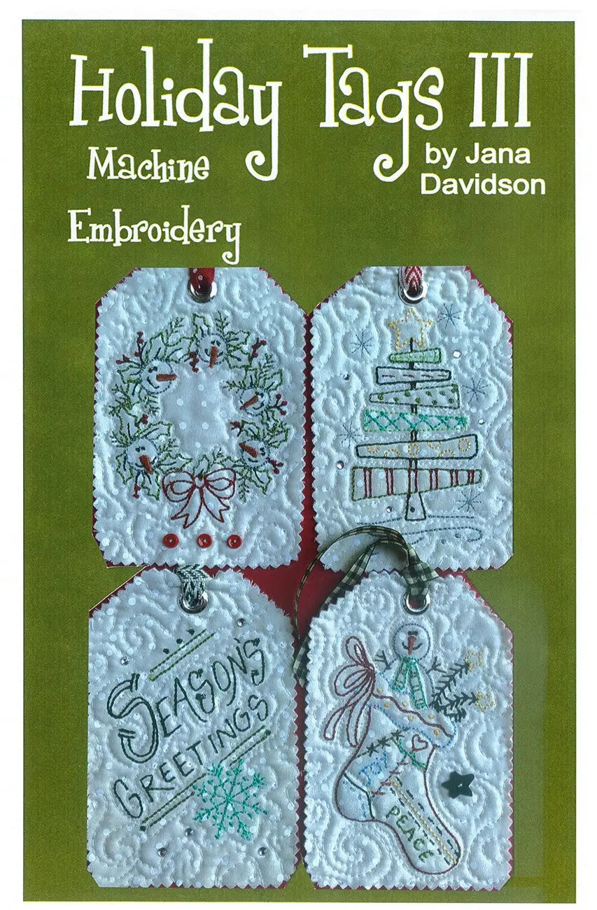 Holiday Tags III Machine Embroidery - Linda's Electric Quilters