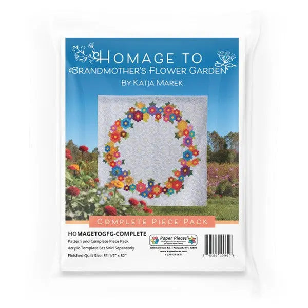 Homage to Grandmother's Flower Garden Pattern & Pieces - Linda's Electric Quilters