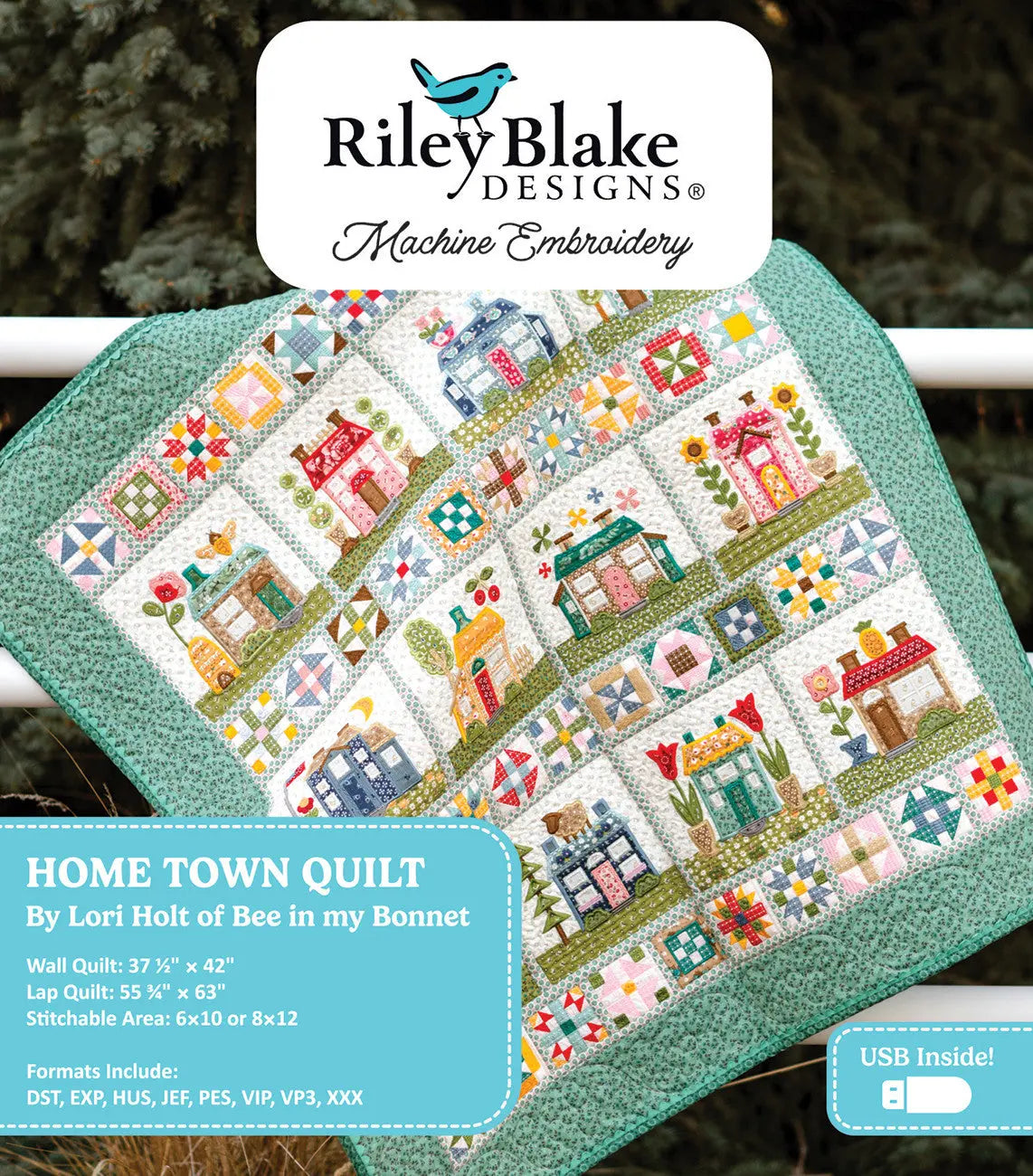 Home Town Quilt Projects - Machine Embroidery USB - Linda's Electric Quilters