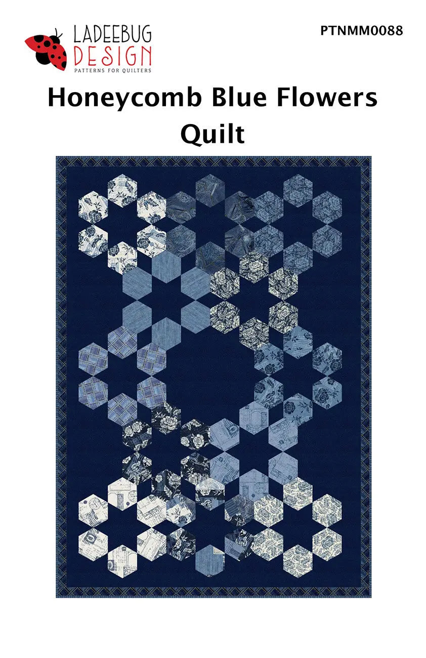 Honeycomb Blue Flowers Checker Distributor