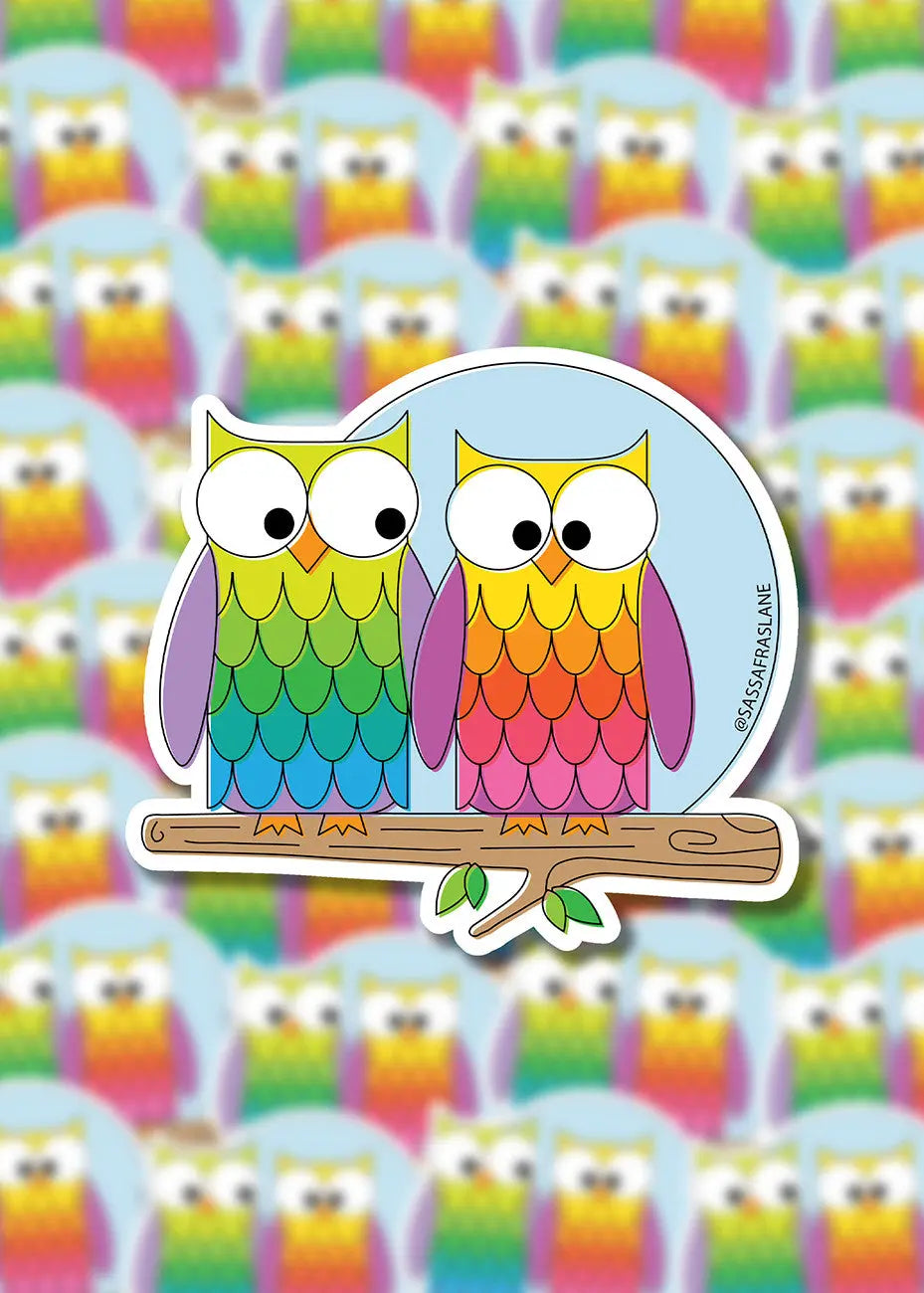 Hootsville Row Owls Stickers - Linda's Electric Quilters