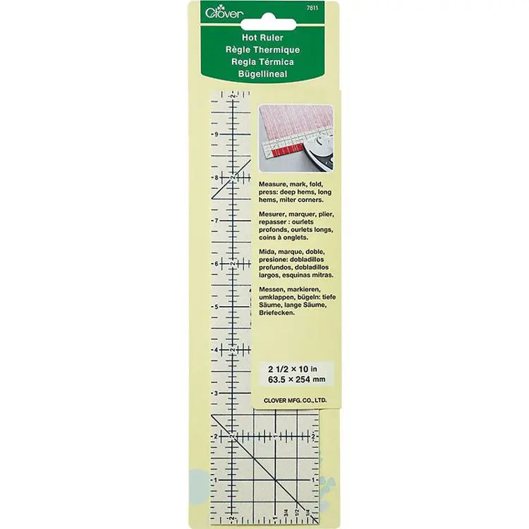 Hot Ruler 2.5"x10" by Clover - Linda's Electric Quilters