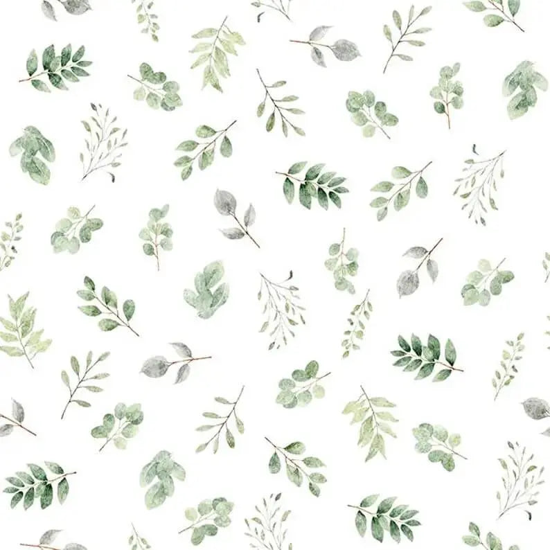 Hunny Bunny - Sprigs - Green 44" / 45" Fabric Per Yard The Fabric Company