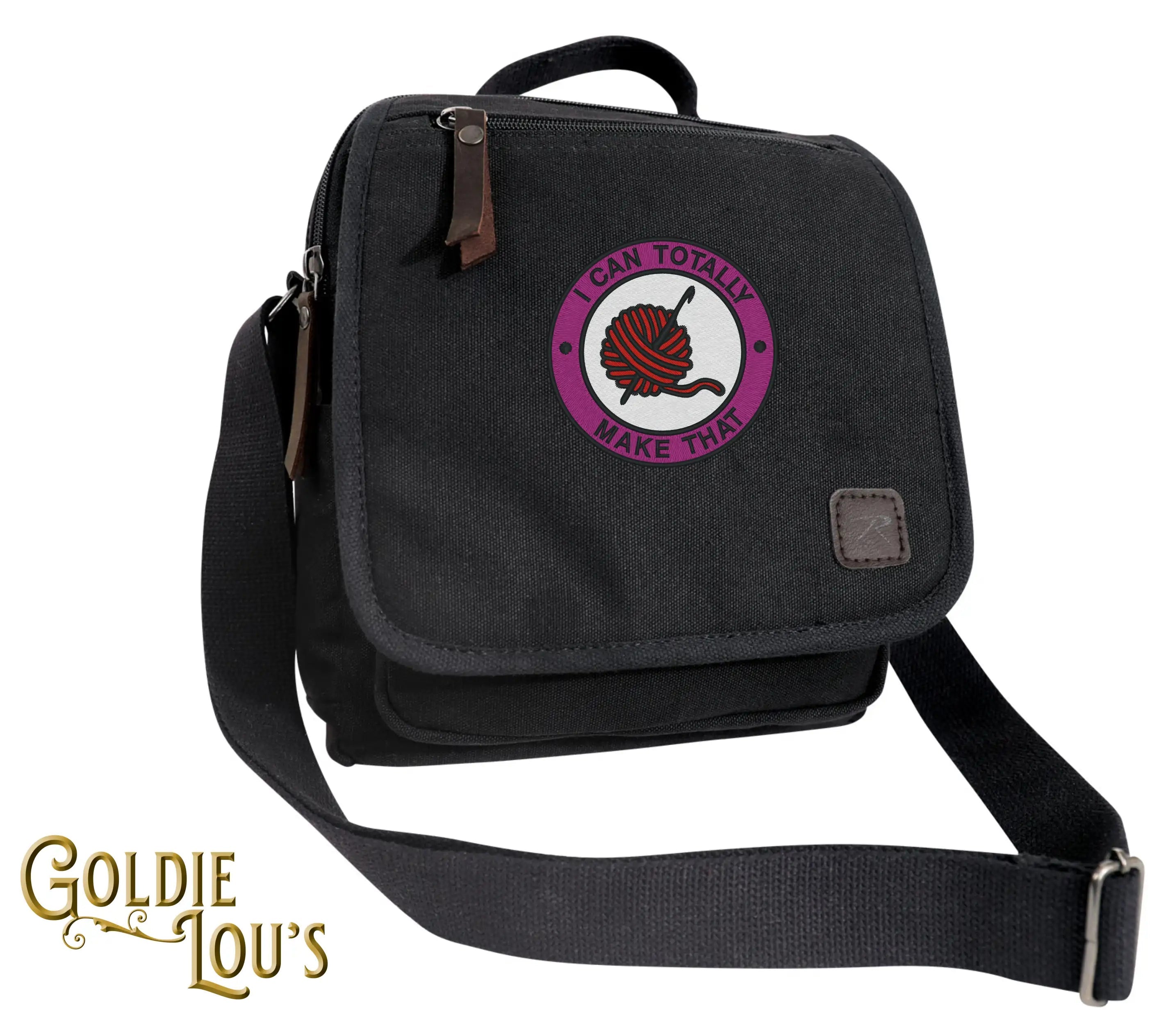 I Can Totally Make That Crochet Canvas Shoulder Bag