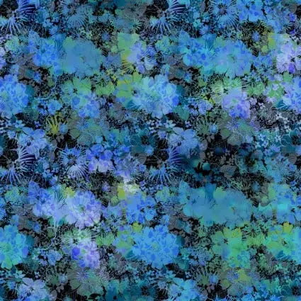 I Dream In Color Lush Blue 44"/45" Fabric Per Yard In The Beginning Fabrics