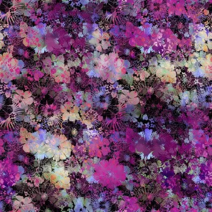 I Dream In Color Lush Magenta Purple 44"/45" Fabric Per Yard In The Beginning Fabrics