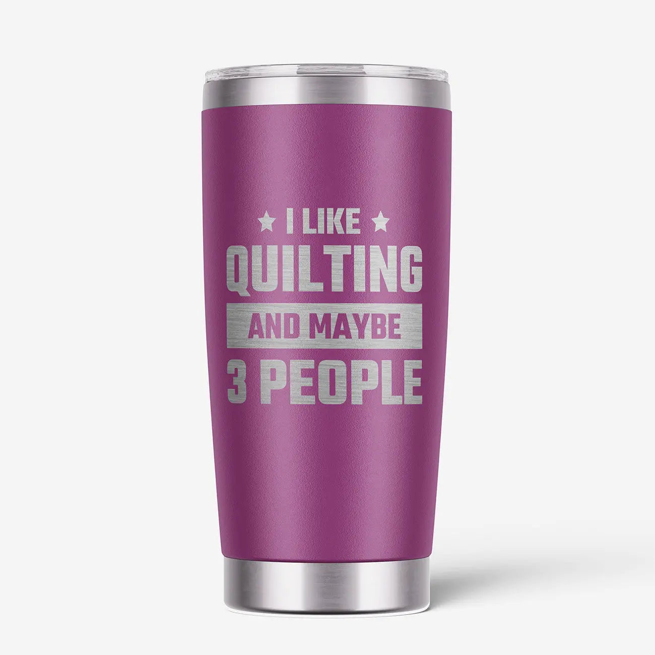 I Like Quilting and Maybe 3 People Tumbler - Linda's Electric Quilters