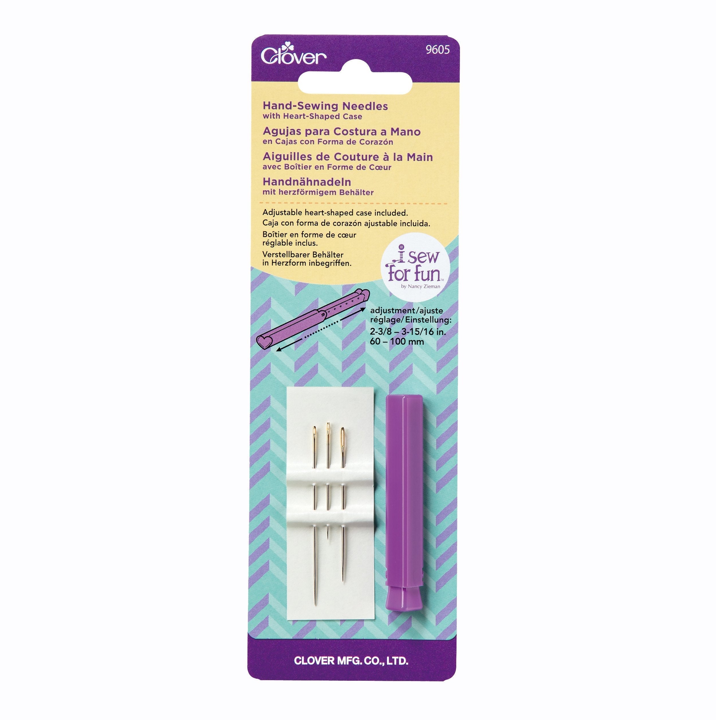 I Sew for Fun Hand-Sewing Needles with Heart-Shaped Case