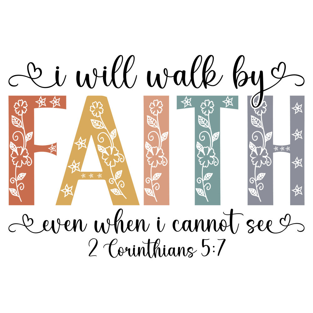 I Walk By Faith Fabric Panel 1