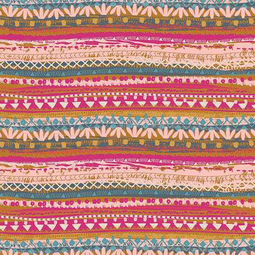 Art Gallery Fabrics Indie Folk Trinket quilting cotton fabric in Blush