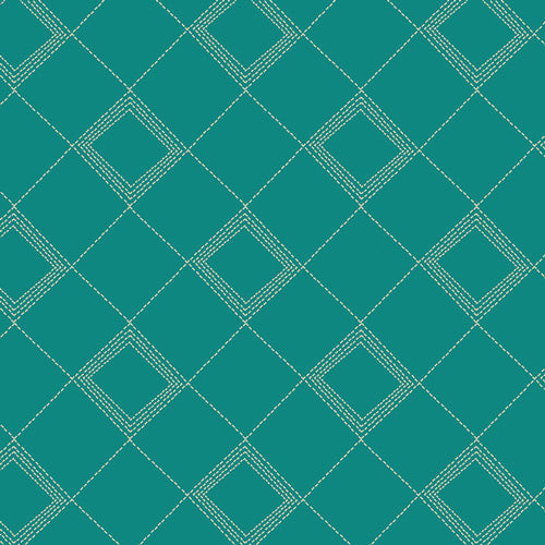 Art Gallery Fabrics Indie Folk Tartan quilting cotton fabric in Teal