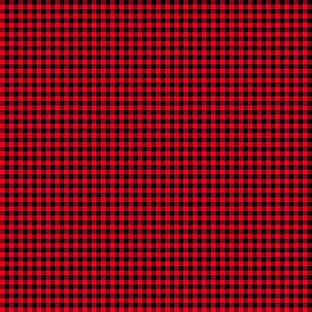 Red Black Gingham Classics plaid quilting fabric by Wilmington Prints