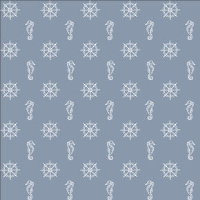 Smooth Seas Blue Seahorses novelty quilting fabric by RJR Fabrics