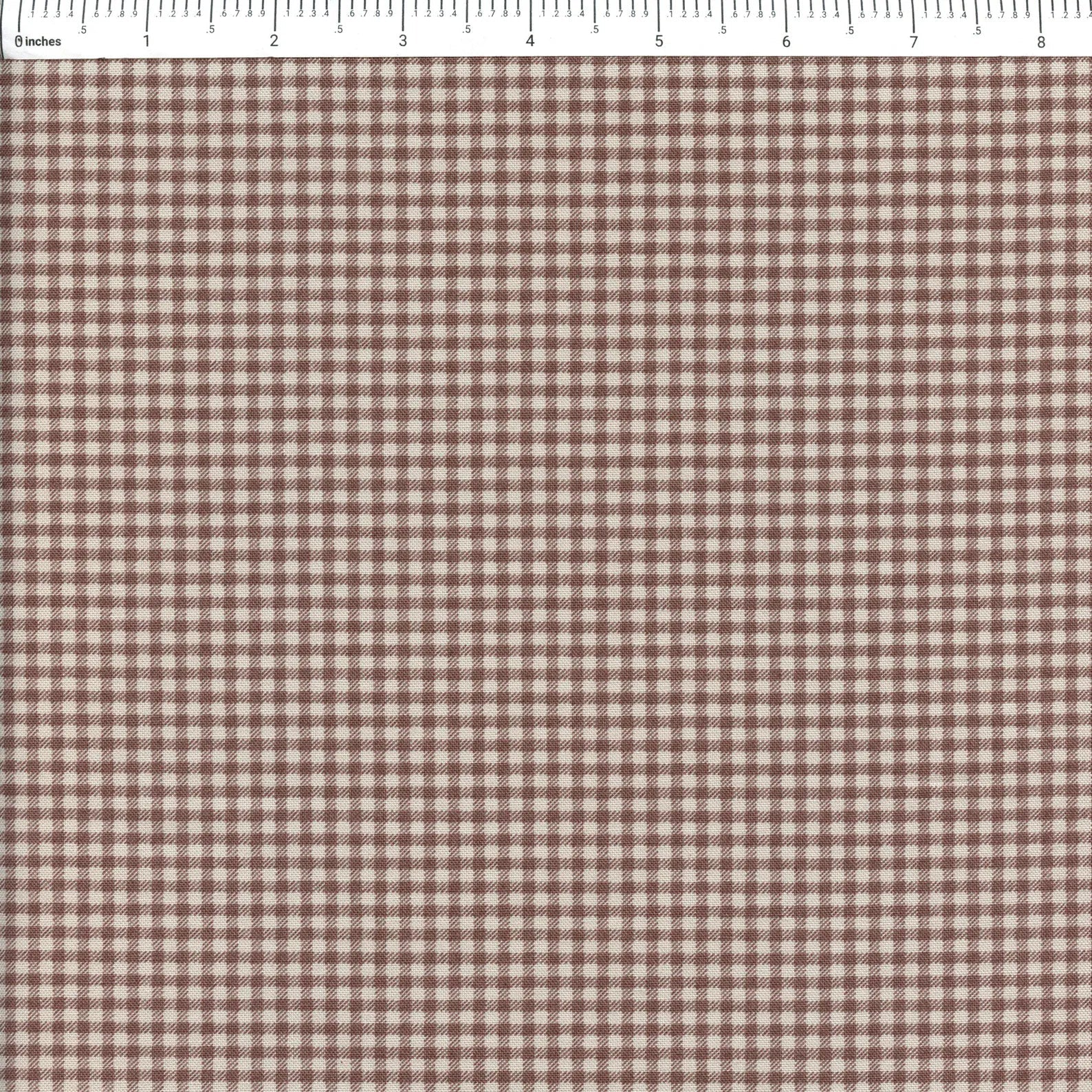 Nest Walnut Checks quilting fabric by Figo