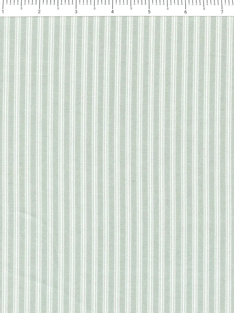Nest Mint Stripe quilting fabric by Figo