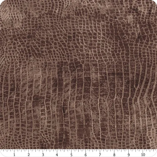 Worn Croc Brown novelty quilting fabric by Free Spirit