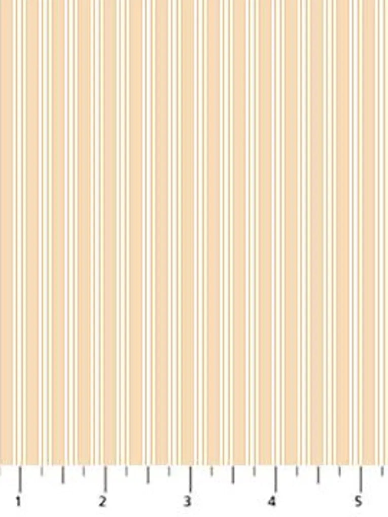 Nest Buttercream Stripe quilting fabric by Figo