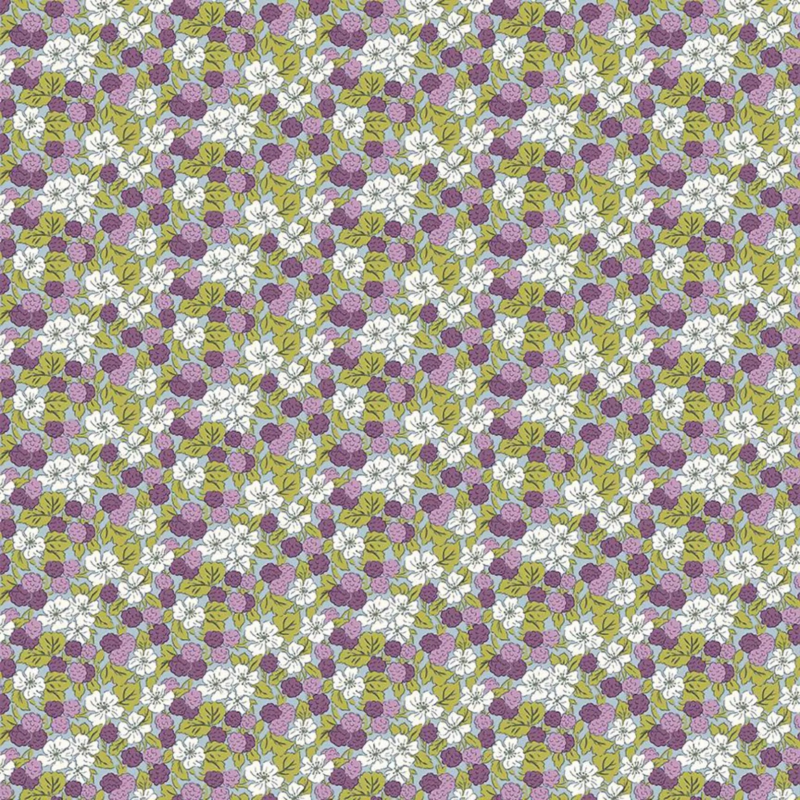 Sweet Blackberries novelty quilting fabric by Liberty Fabrics for Riley Blake