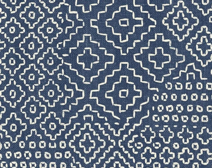 Sashiko denim geometric quilting fabric by Windham Fabrics