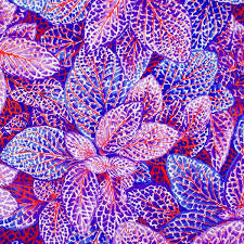Free Spirit Kaffe Fassett Fittonia Blue quilting fabric