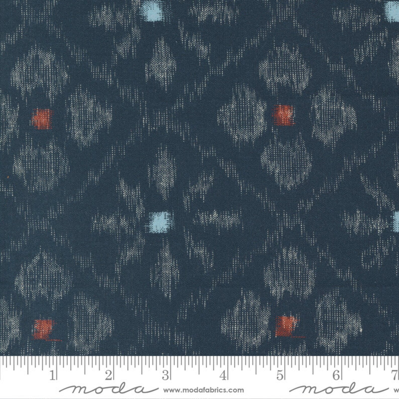 Indigo Blooming mid navy floral quilting fabric by Moda