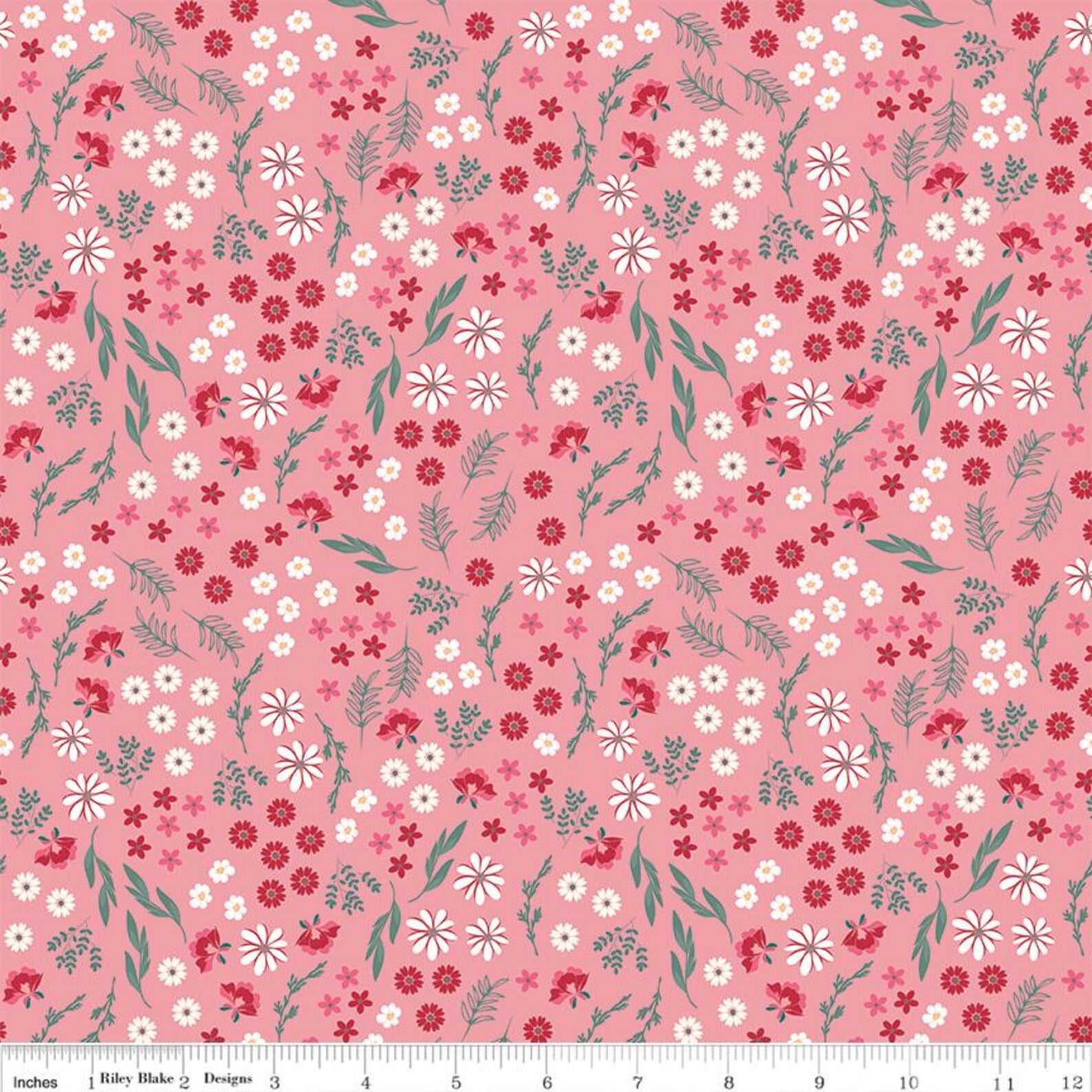 Berry Market Bouquets Peony quilting fabric by Riley Blake