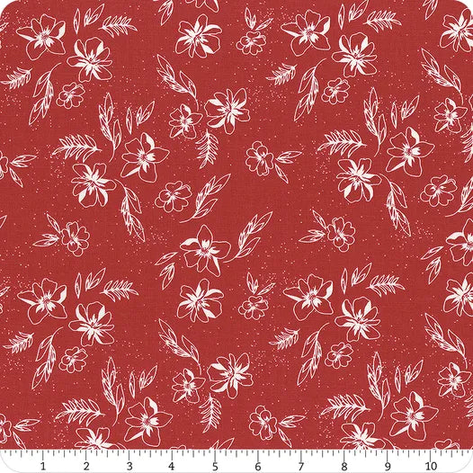 Berry Market Sketches Red quilting fabric by Riley Blake