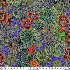 Free Spirit Kaffe Fassett Ammonites Dark quilting fabric