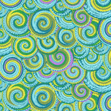 Free Spirit Kaffe Fassett Curly Baskets Green quilting fabric