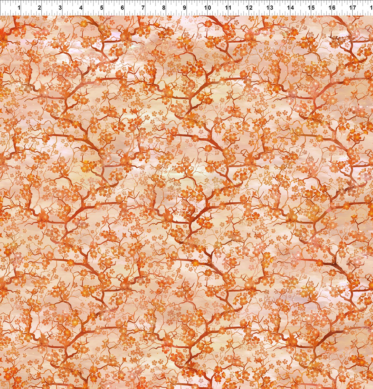In The Beginning Fabrics Oriental Gardens Cherry Blossoms quilting fabric