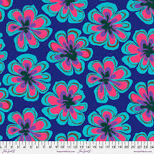 Free Spirit Kaffe Fassett Funky Flora Indigo quilting fabric