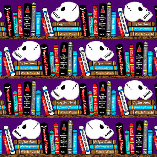 Creepy and Kooky Purple Halloween quilting fabric by Blank Quilting