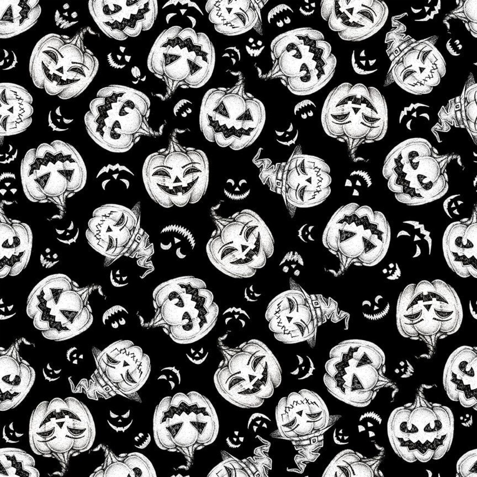 Hocus Pocus Black Halloween quilting fabric by Blank Quilting