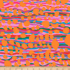 Free Spirit Kaffe Fassett Stream Orange quilting fabric