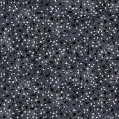 Midnight Magic Spiderwebs Halloween quilting fabric by Grace Popp for Studio E