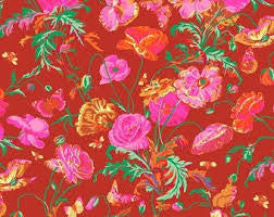 Free Spirit Kaffe Fassett Meadow Red quilting fabric