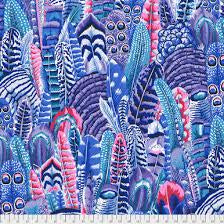 Free Spirit Kaffe Fassett Feathers Cool quilting fabric