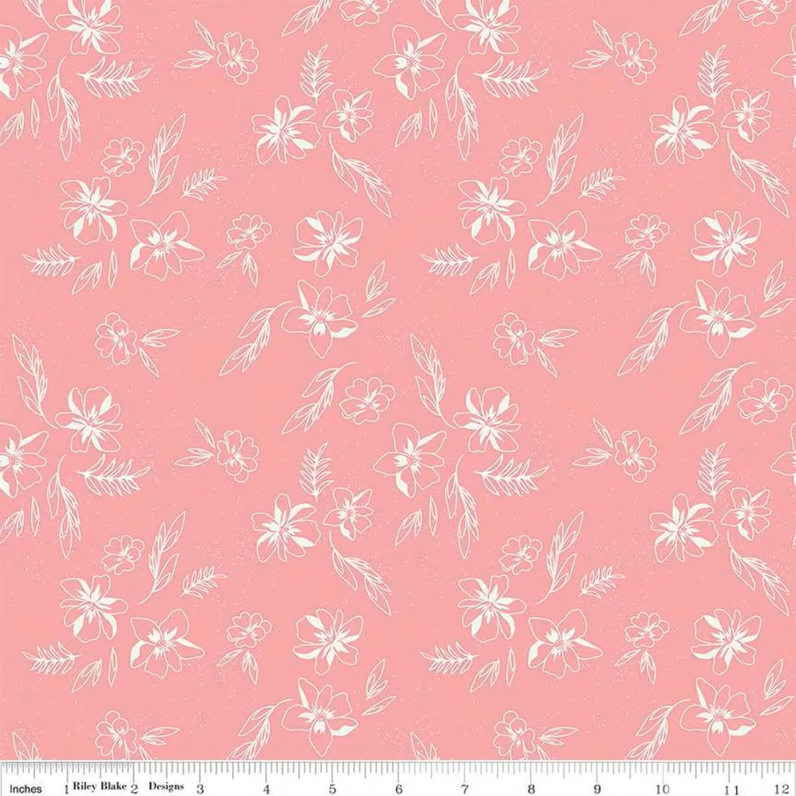 Berry Market Sketches Peony quilting fabric by Riley Blake