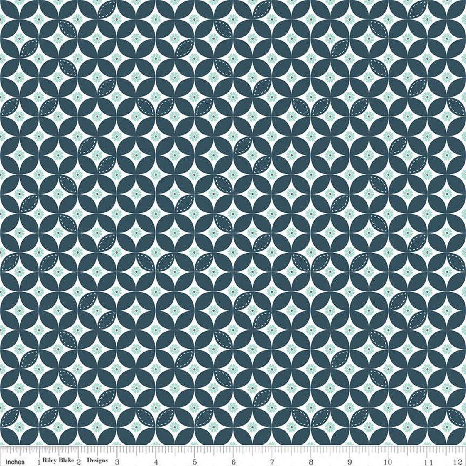 Berry Market Daisies Stargazer quilting fabric by Riley Blake