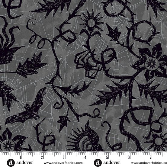 Nevermore A-1076-C Halloween quilting fabric by Andover Fabrics