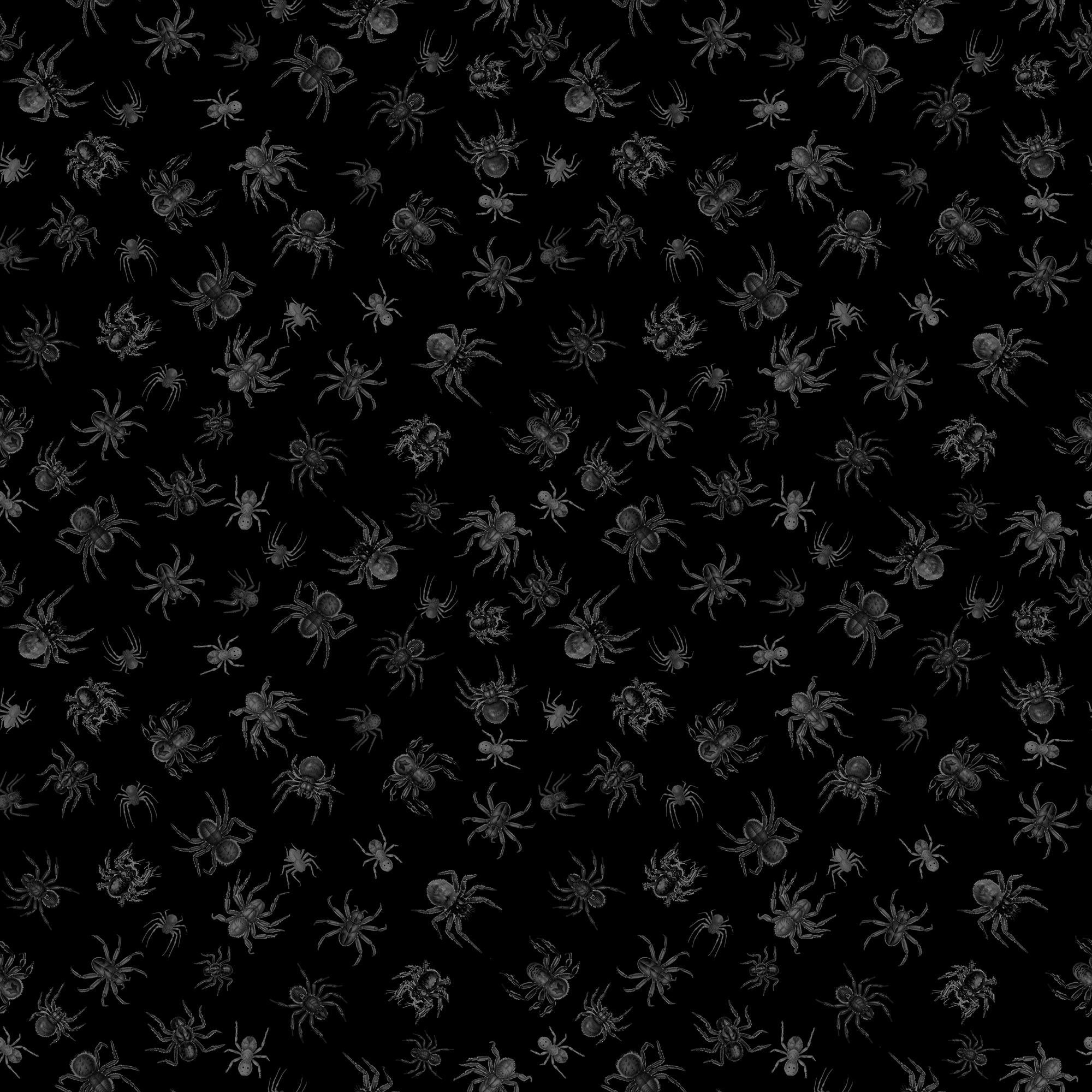 Creepsville Spider Toss Halloween quilting fabric by Quilting Treasures