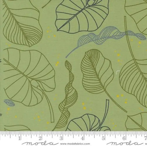 Olive You Sage Leaves quilting fabric by Zen Chic for Moda