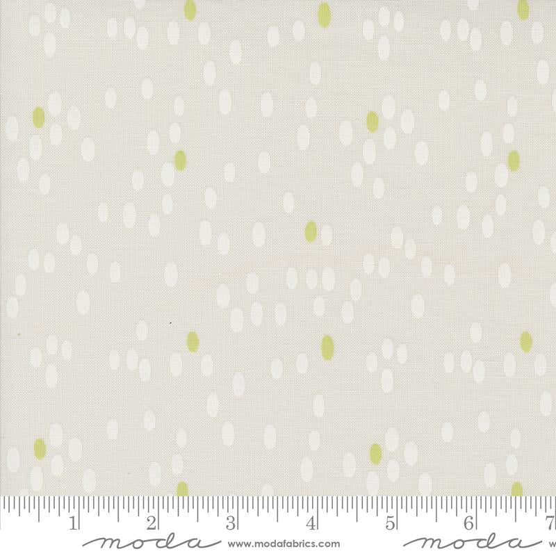 Olive You Dots Fog Gray quilting fabric by Zen Chic for Moda